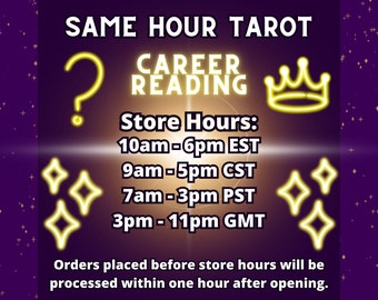 Same Hour Tarot Career Reading Tarot Reading Same Hour Psychic Reading Career Predictions Reading Graduation Gift For Her