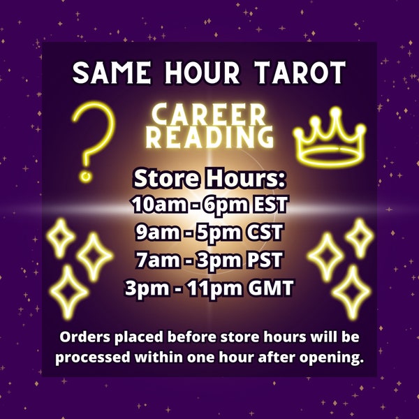 Same Hour Tarot Career Reading Tarot Reading Same Hour Psychic Reading Career Predictions Reading Graduation Gift For Her