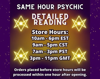 Same Hour Psychic Reading Psychic Future Predictions Reading Fast Psychic Reading Love Ex Reading Aura Reading Intuition Reading