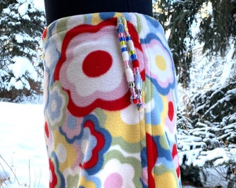 Cozy Fleece Bum Warmer / Ski/Yoga Handmade Skirt - FREE SHIPPING