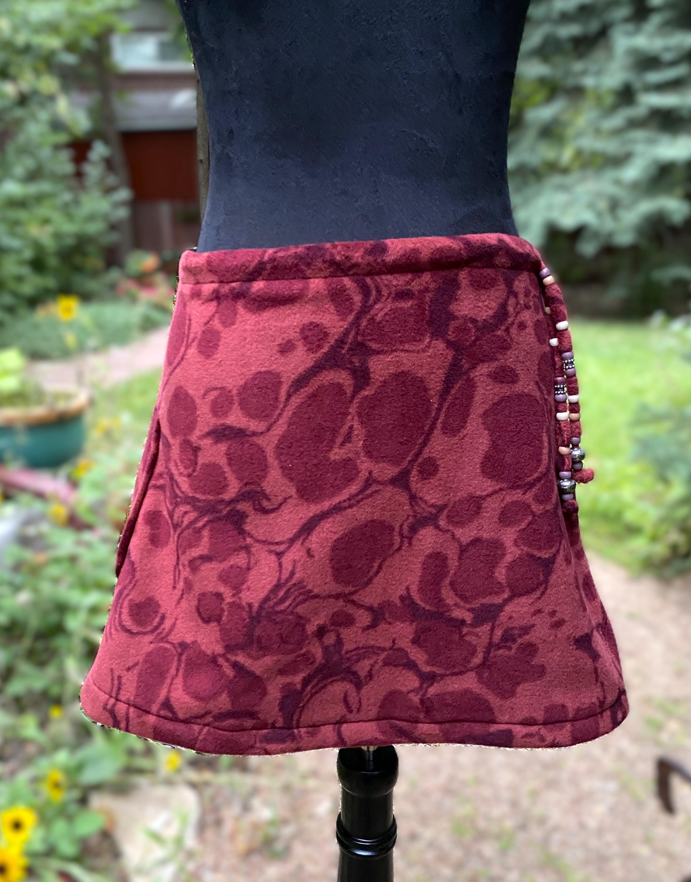 Cozy Fleece Bum Warmer/ Ski/ Yoga Handmade Skirt - Free shipping