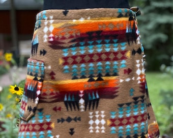 Fleece Handmade Skirt/Outdoor/ Yoga/ Tan Mt Pass