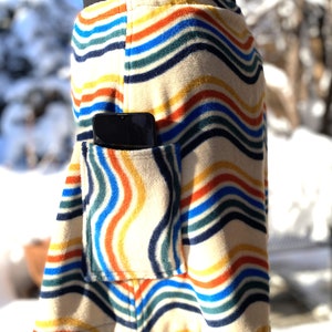 Fleece Bum Warmer / Ski/Yoga/ Handmade Skirt/Hudson Bay Waves