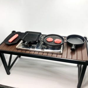 4 PC Set 1/12 Dollhouse Miniature Cooking Pans Set Miniature Cookware