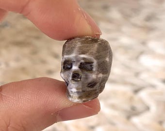 Dollhouse Miniature Halloween Skull Candle Holder 1/12 Scale