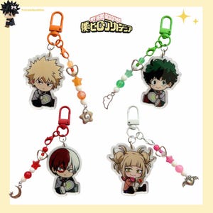 My Hero Academia Keychains / Anime / Bnha / Bakugou / Deku / Todoroki / Toga Himeko / Dabi / Tomura Shigaraki / Hawks