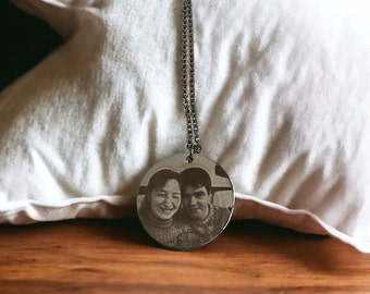 Custom Photo Jewelry, Photo Necklace, Name Plate Necklace, Custom Photo Locket, Photo Pendant, Picture Necklace, Personalized Photo Necklace