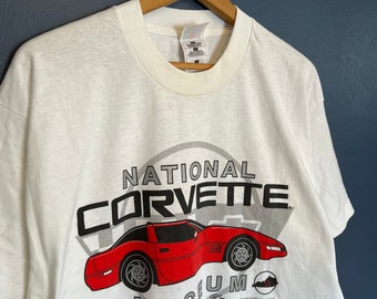 Vintage jaren 90 The Corvette Museum Car Tee Maat Groot