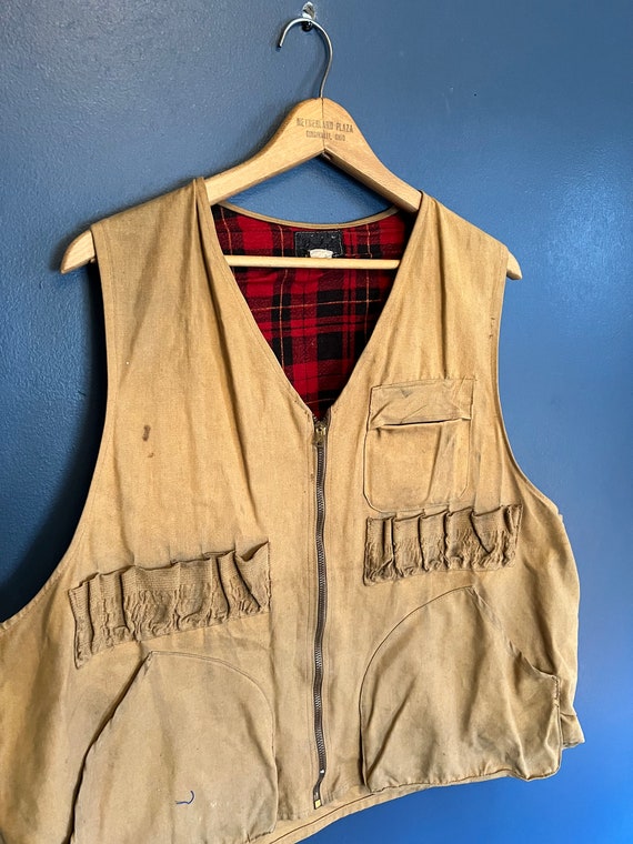 Vintage 50’s Zip Hunting Vest Size M/L - image 1