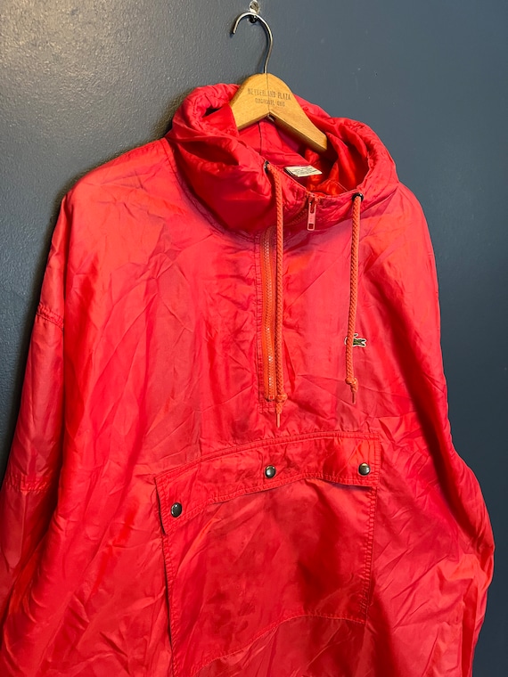 Vintage 80’s Izod Lacoste Red Anorak Windbreaker J