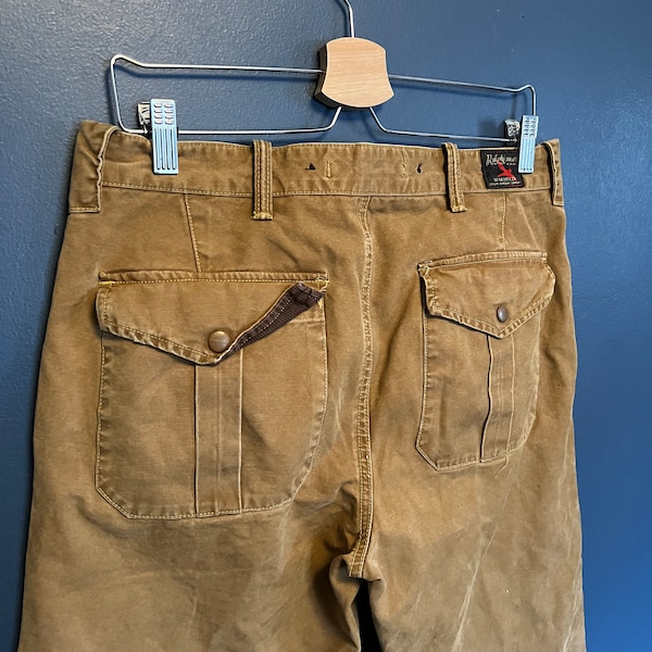 Vintage Y2K Polo Ralph Lauren Waxed Canvas Tin Cloth Hunting Pants Size 30/32