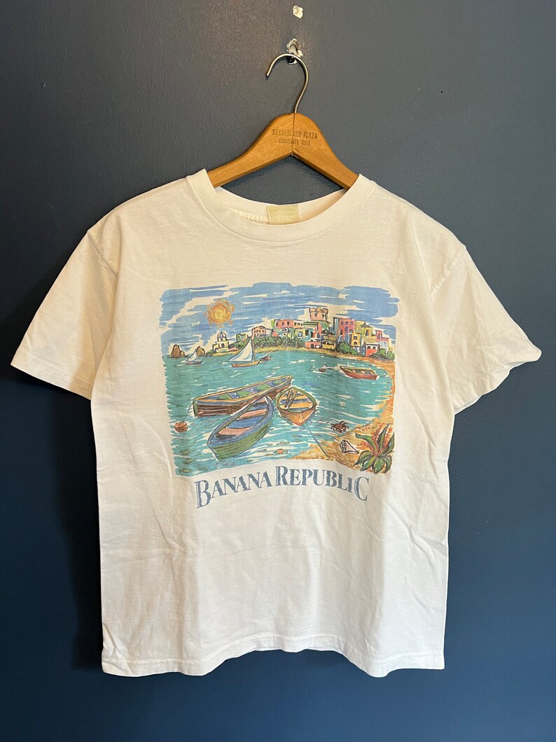 Vintage 90s Banana Republic Graphic Tee Size XS image 3