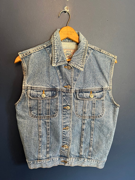 Vintage 90’s PS Gitano Denim Vest Size Ladies Sma… - image 3