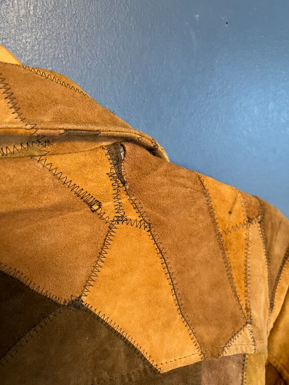 Vintage 80’s DDC Patchwork Leather Suede Jacket S… - image 6