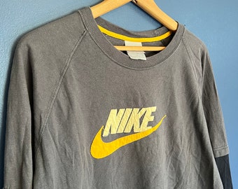 Vintage Y2K Nike Swoosh Long Sleeve Shirt Size Large