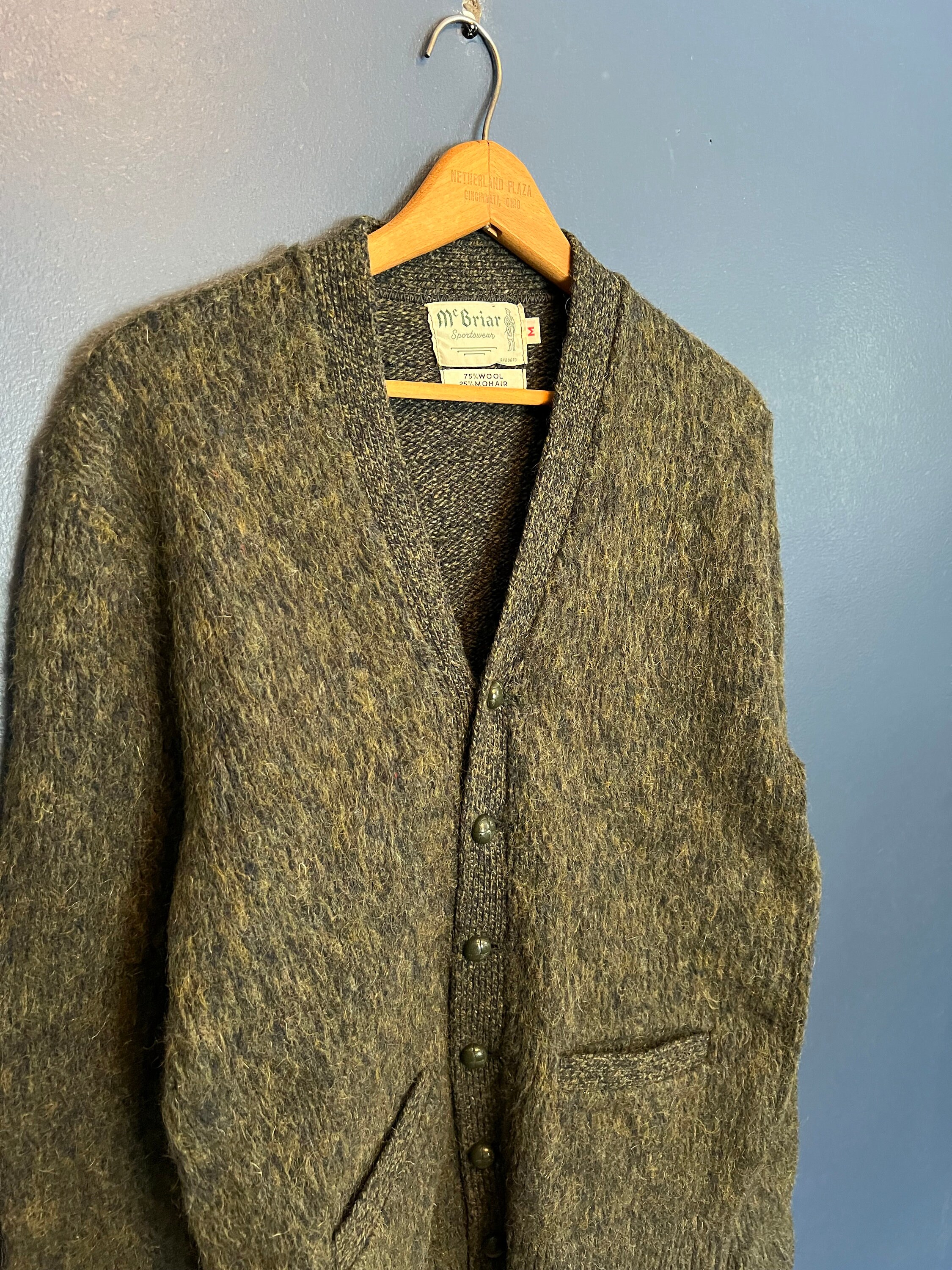 Vintage mohair cardigan mens sale