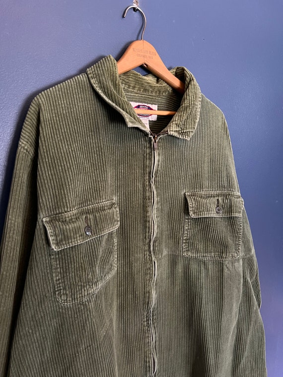 Vintage 90’s Sonoma Green Whale Corduroy Zip Flann