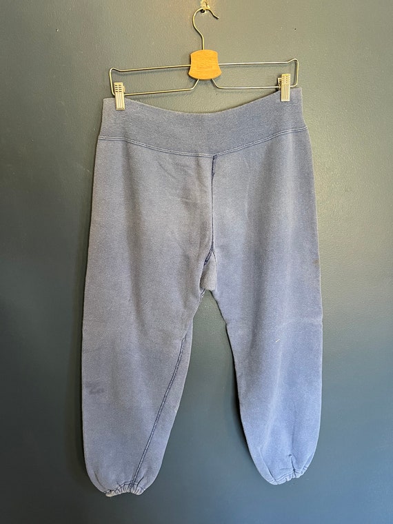 Vintage 70’s Track And Field Cotton Sweatpants Si… - image 5