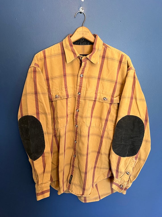 Vintage 90’s Timberland Cotton Plaid Flannel Size… - image 3