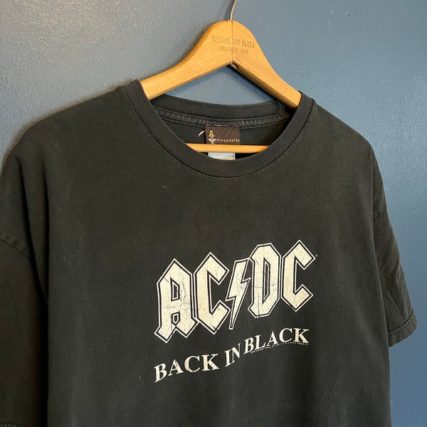 Maglietta vintage Y2K AC/DC con fascia nera taglia XL