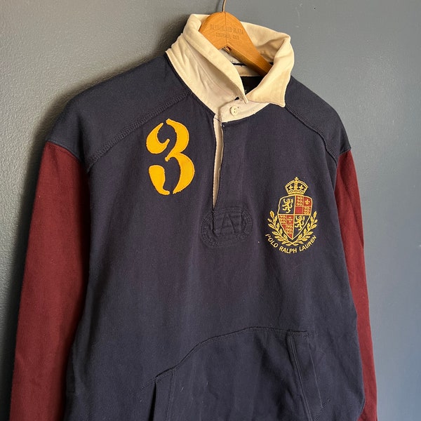 Vintage Y2K Polo Ralph Lauren Cotton Rugby Size Medium