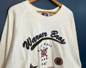 Vintage 80’s Warner Bros Softball League Crewneck Size Medium