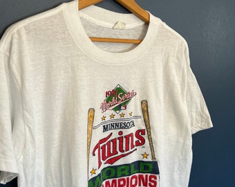 Vintage 1987 Minnesota Twins MLB Baseball Tee Size XL