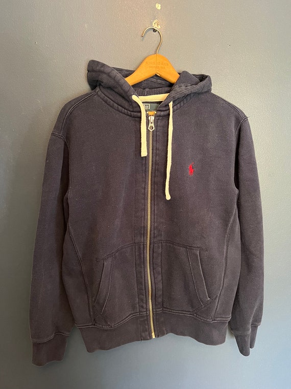 Vintage Y2K Polo Ralph Lauren Zip Hoodie Size Med… - image 3