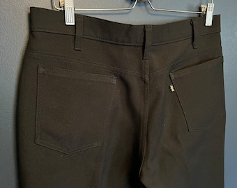 Vintage 80’s Levis Black Polyester Pants Size 35/30 USA Made