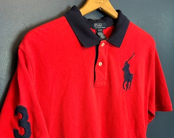 Vintage Y2K Polo Ralph Lauren Big Pony Polo Shirt Size Youth XL