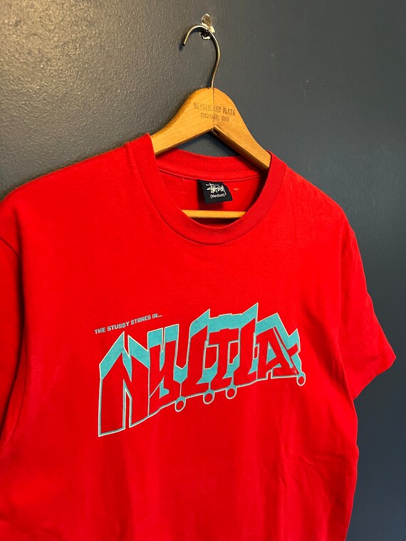 Vintage 90’s Stussy Flagship Logo Tee Size Medium - image 1