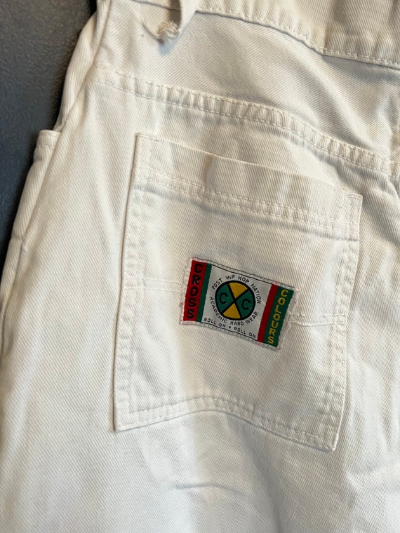 Vintage 90’s Cross Colours Patch White Baggy Jeans Si… Gem