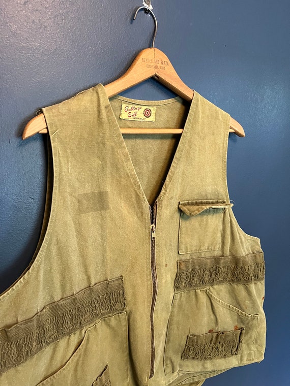 Vintage 50’s Bullseye Bill Cotton Zip Hunting Vest