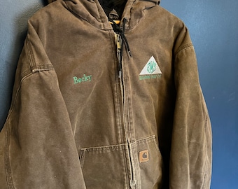 Vintage Y2K Carhartt Hooded Zip Jacket Size 2XL