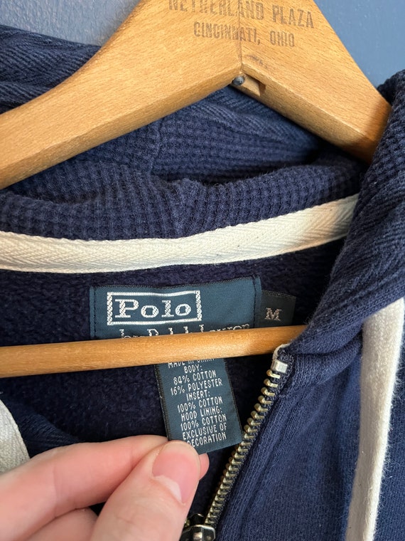 Vintage Y2K Polo Ralph Lauren Zip Hoodie Size Med… - image 2