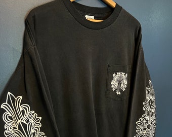 Vintage 90’s Chrome Hearts Dagger Pocket Long Sleeve Shirt Size XL