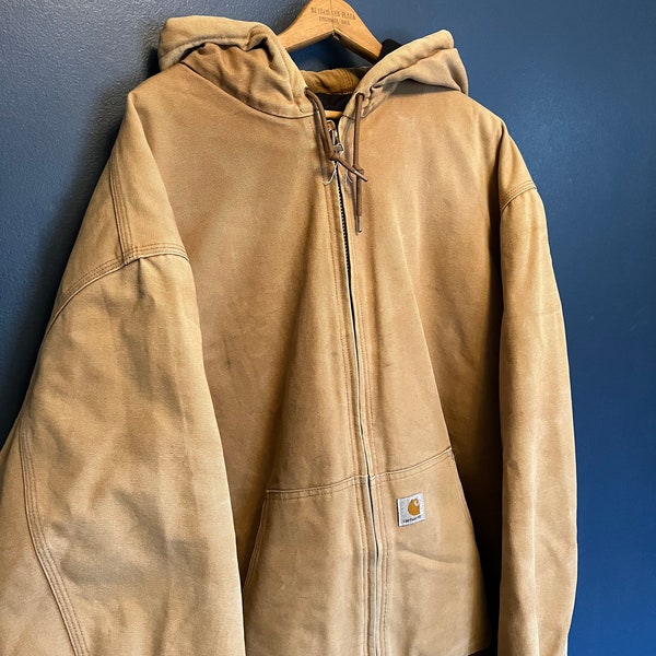 Veste zippée à capuche Carhartt Année 2000 vintage, taille 2XL