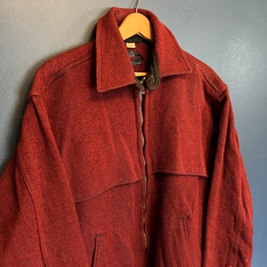 Vintage 50’s Johnson Wool Zip Mackinaw Jacket Size Large USA Made