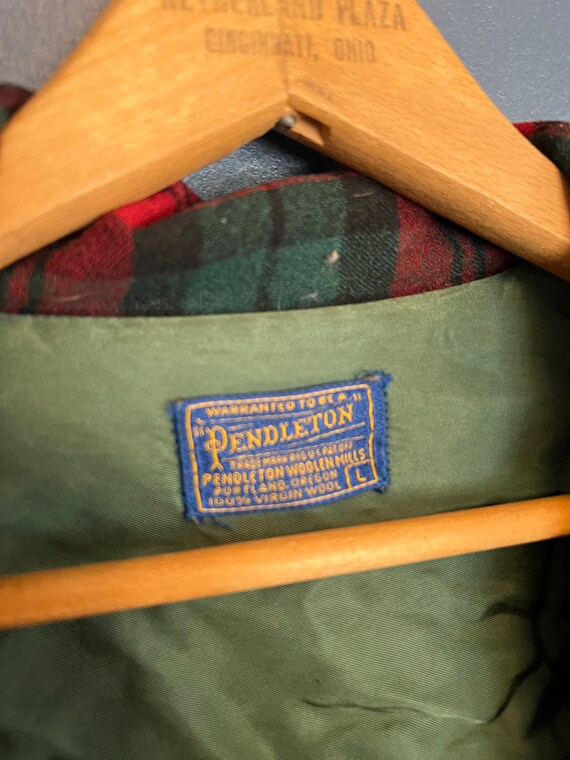 Vintage 80’s Pendleton Plaid Wool Button Chore Ja… - image 2