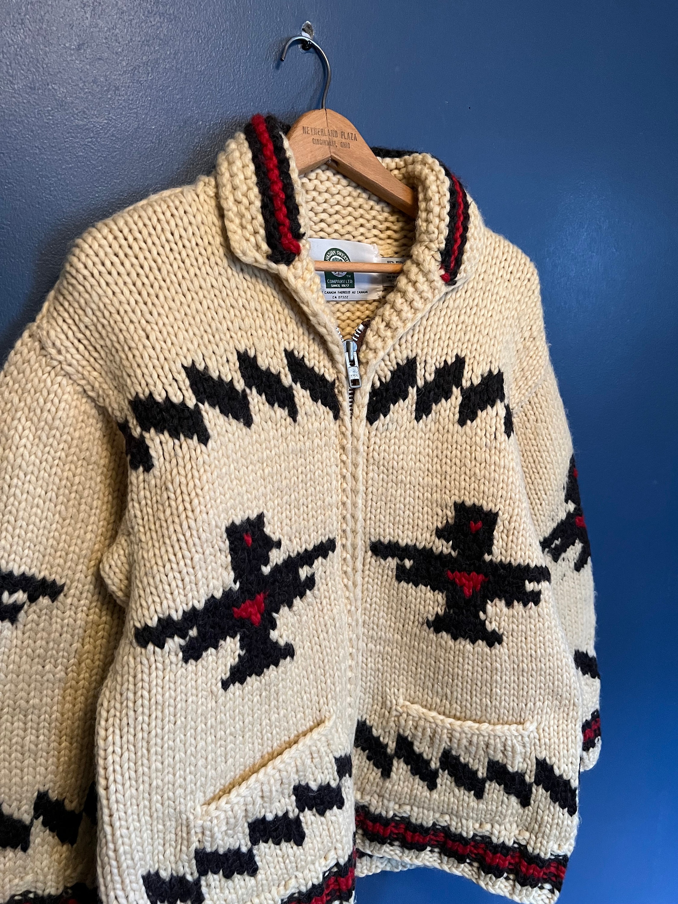 Vintage Totem Slanted Shoulder Pullover Knit Top