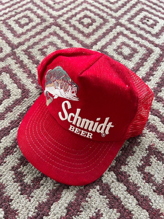 Vintage 80’s Schmidt Beer Bass Fish Trucker Cordur