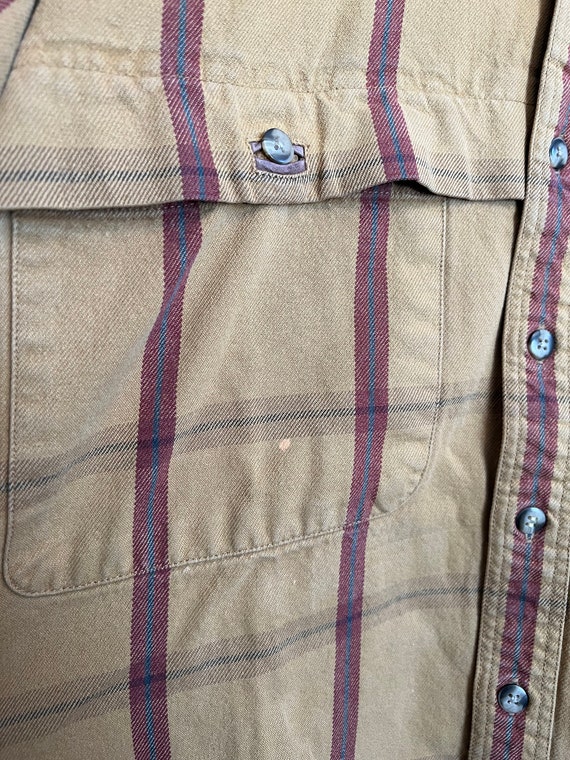 Vintage 90’s Timberland Cotton Plaid Flannel Size… - image 4