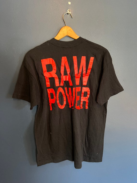 Vintage 80’s Iggy Pop Raw Power Band Tee Size XL - image 4