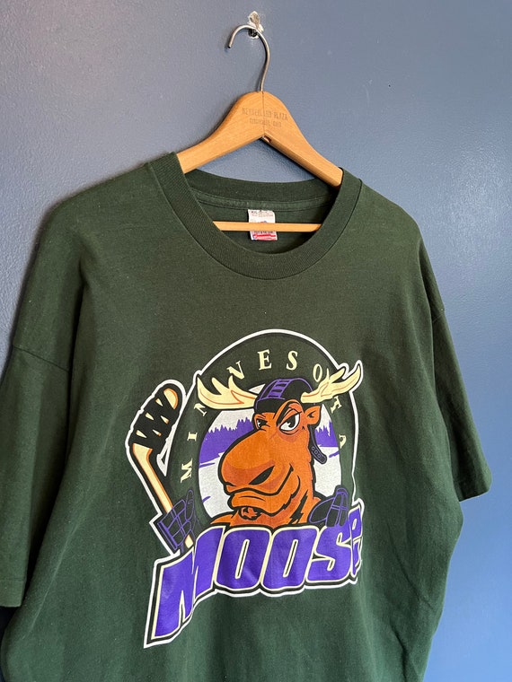 Vintage 90’s Minnesota Moose IHL Hockey Green Tee 
