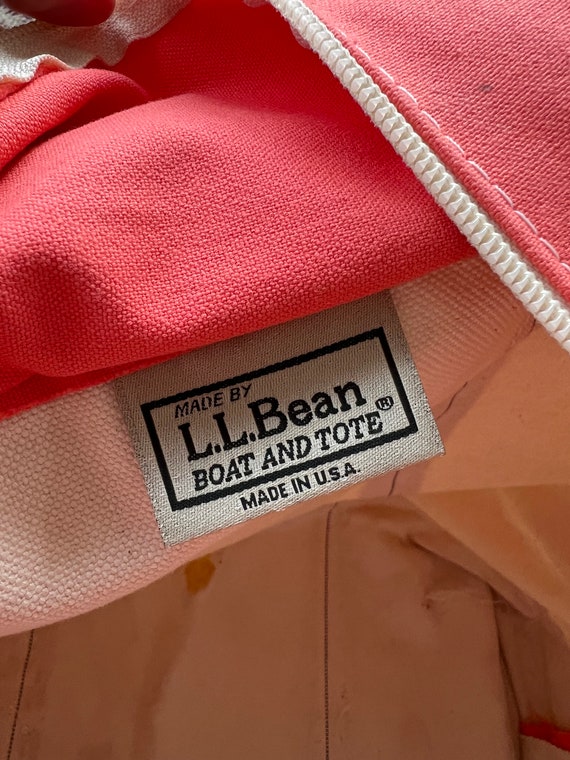 Vintage 90’s LL Bean Canvas Boat And Tote Bag XL … - image 4