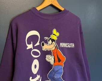 Vintage 90’s Walt Disney Goofy Minnesota Crewneck Size Large