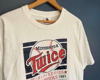 Vintage 1991 Minnesota Twins MLB Baseball Tee Size XL