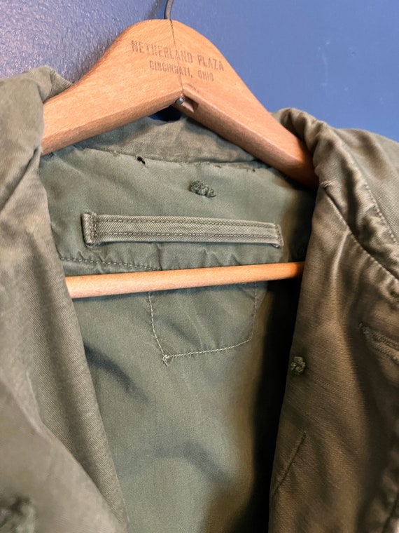 Vintage 60’s M60 Olive Green Army Field Jacket Si… - image 5