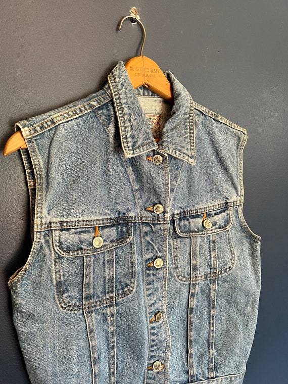 Vintage 90’s PS Gitano Denim Vest Size Ladies Sma… - image 1