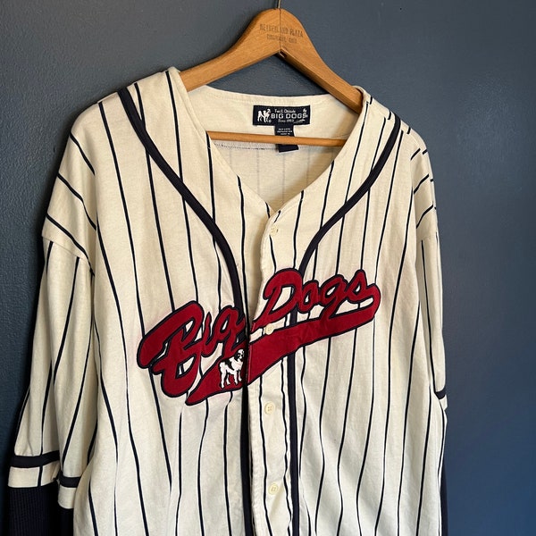 Vintage Y2K Big Dogs Baseball Long Sleeve Jersey Size XL